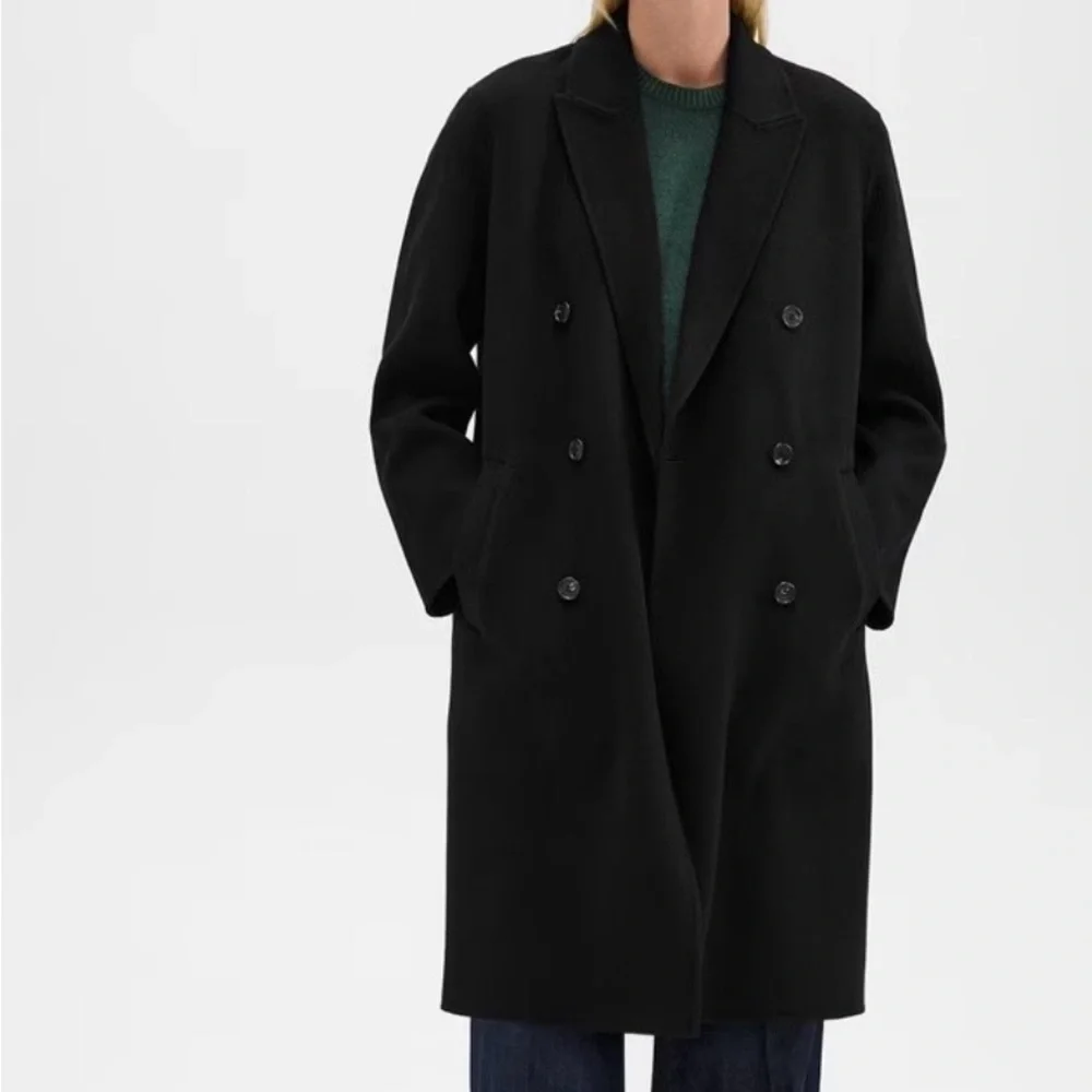 Theory Double-Breasted Coat in Double-Face
Wool-Cashmere - Picture 7 of 10